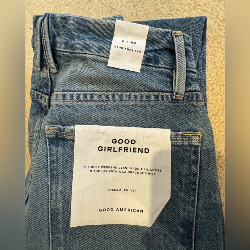 Good American Good Girlfriend Jeans 2/26 NWT